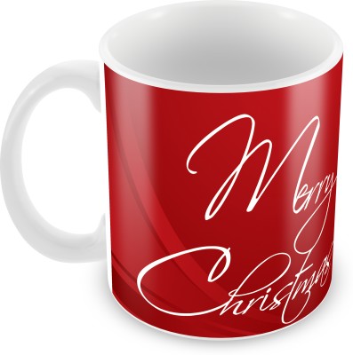 BeyondTrendz Marry Christmas Tree Lights Stars Printed Premium Quality Gift Tea Cup Ceramic Coffee Mug(350 ml)