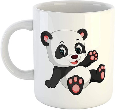 Manorath Unique and royal desing Printed panda mug Ceramic Coffee Mug(345 ml)