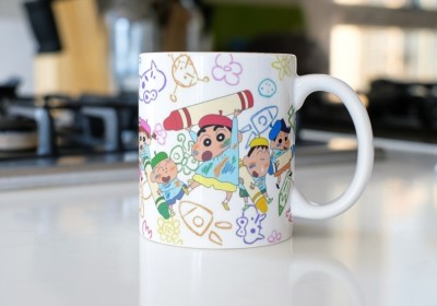 S Creation shinchan printed ceramic coffee mug to gift your friend m-7 Ceramic Coffee Mug(350 ml)