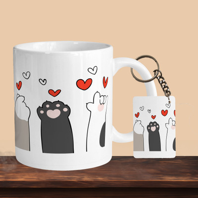 VM MALL 101_Cat Paws R-R Ceramic Coffee Mug(330 ml)