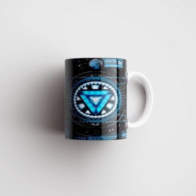 MugsNation Iron Man | Arc Reactor Printed Ceramic Coffee Mug(330 ml)