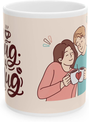 HUE Hug in Ceramic Coffee Mug(330 ml)