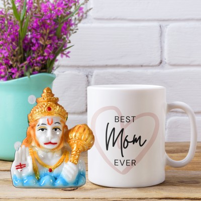 Ascension Coffee Cup With Hanuman Ji Best Gift for Mom On Mother's Day Ceramic Coffee Mug(350 ml, Pack of 2)