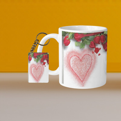Hunter Studio 101_VM Life Begains Aftyer Coffee L-R Ceramic Coffee Mug(330 ml, Pack of 2)