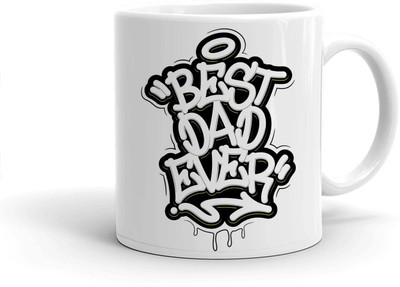 Clapcart Best Dad Ever Happy Father's Day Printed Ceramic Coffee Mug(350 ml)