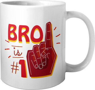Phirki Studio PS-straight-bro-MUG67 Ceramic Coffee Mug(325 ml)