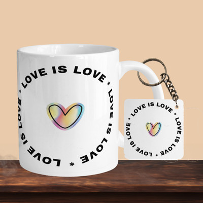 VM MALL 101_Love Is Love R-S Ceramic Coffee Mug(330 ml, Pack of 2)