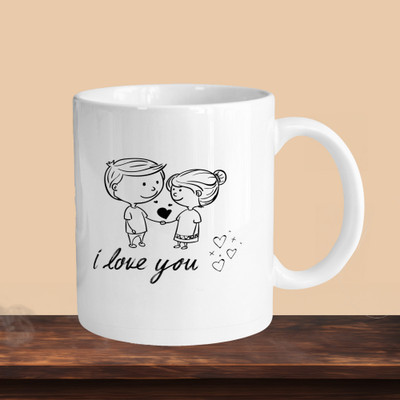 sublix NEW_I Love You R Ceramic Coffee Mug(330 ml)