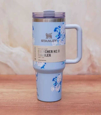 ved online mart Flower Engraved Stanley Quencher H2.0 Flowstate Tumbler Stainless Steel Tumbler(1200 ml)