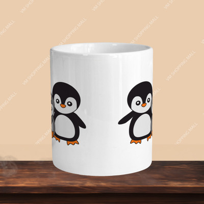 VMSHOPPINGMART 101_Penguin Family R-A Ceramic Coffee Mug(330 ml, Pack of 2)