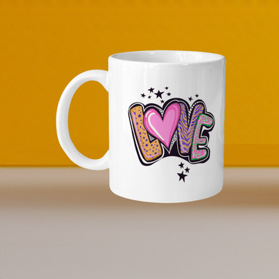 VM SHOPPING MALL VM Booo L-R Ceramic Coffee Mug(330 ml)