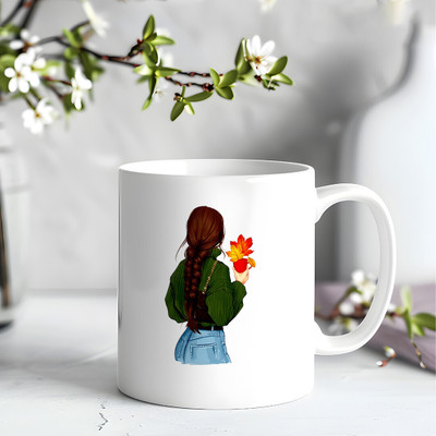 Storeeleven Ceramic White mug pack of 1 Customized designs_MKH164 Ceramic Coffee Mug(350 ml)