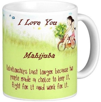 sublix Mug 325 ml pack of 1 DEVADHIPA_MUG078 Ceramic Coffee Mug(325 ml)