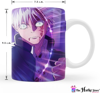 THE HATKE STORE Satoru Gojo Printed Anime Coffee Cup for Girls Boys Brother P106 Ceramic Coffee Mug(350 ml)