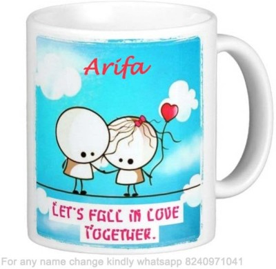 GNS Romantic Gift for Arifa Love theme Message 133 Ceramic Coffee Mug(325 ml)