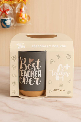 PEPPERSTORE BEST TEACHERS DAYEVER SET 001 Ceramic Coffee Mug(350 ml)