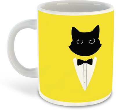 FLEXERSTYLE NEW2025-CSK Cat Lover White Ceramic Coffee Cup & -D11 Ceramic Coffee Mug(325 ml)