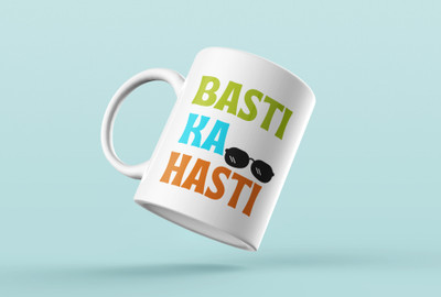 Epic Merch Basti Ka Hasti Ceramic Coffee Mug(350 ml)