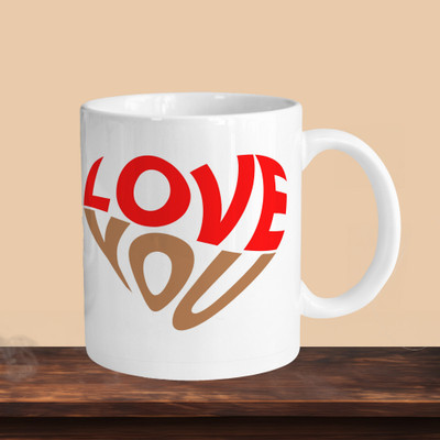 Print Ginnie 101_Love You 01 R Ceramic Coffee Mug(325 ml)