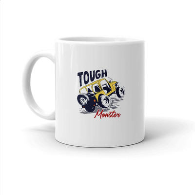 Clapcart TOUGH MONSTER - Printer Designer Coffee Ceramic Coffee Mug(325 ml)
