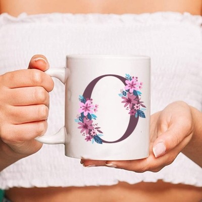 PRINT YOUR DREAM Alphabet 'O' Printed White- Birthday|Anniversary|Best Gift Ceramic Coffee Mug(330 ml)