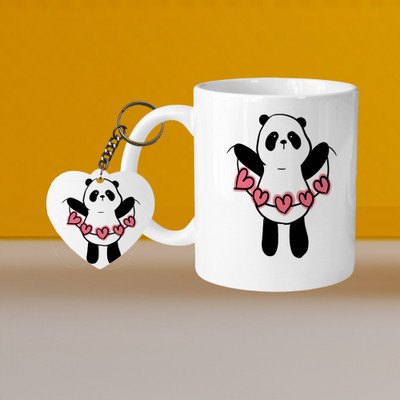 Printhorizon 101_VM On-Off L-R Ceramic Coffee Mug(330 ml, Pack of 2)