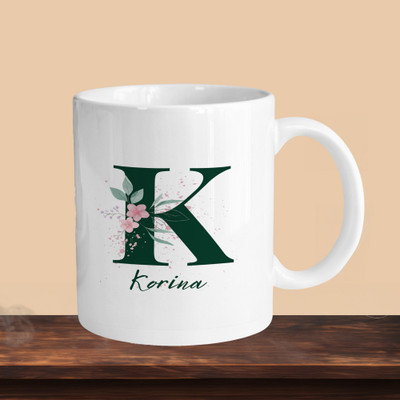 sublix NEW_K Letter 01 R Ceramic Coffee Mug(330 ml)