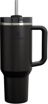 NAITRISUPER NAITRISUPERTumbler bottal with Lid and Straw Black Stainless Steel Tumbler(1200 ml)