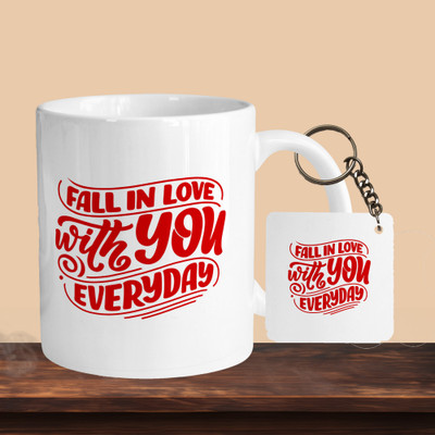VM MALL 101_Fall In Love With You R-S Ceramic Coffee Mug(330 ml)