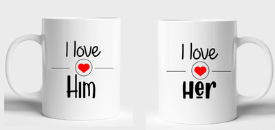 BLISSart NEW_BLS-PM-KP2178-B Ceramic Coffee Mug(350 ml, Pack of 2)