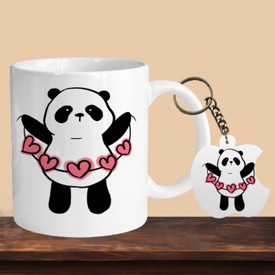 VM MALL 101_Panda Love R-A Ceramic Coffee Mug(330 ml)