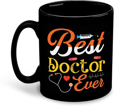 FLEXERSTYLE NEW2025-Docter Printed Design Black Patch Coffee - D7 Ceramic Coffee Mug(325 ml)