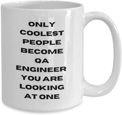 craft maniacs COOLEST PEOPLE BECOME ENGINEERS 330 ML WHITE MUG FOR ENGINEERS Ceramic Coffee Mug(350 ml)