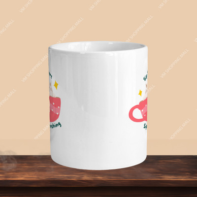 VM MALL 101_Sip Smart Sip Refershing R-H Ceramic Coffee Mug(330 ml)