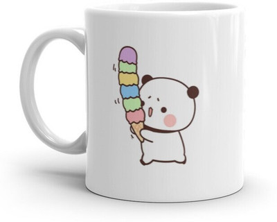 Mr UVD Budu Enjoying Ice-Cream 776 Design_MUGG Ceramic Coffee Mug(350 ml)