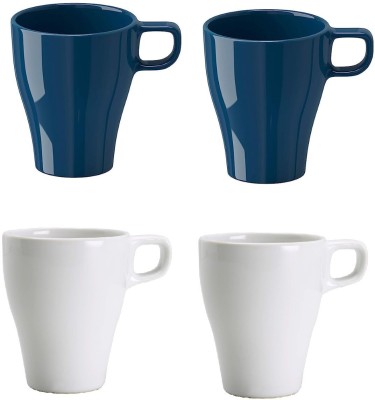 IKEA Digital Shoppy (2+2) Stoneware Coffee Mug(250 ml, Pack of 4)