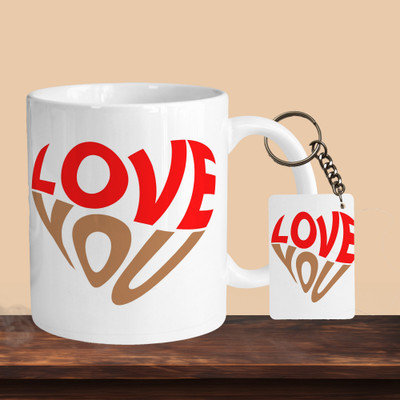 VM MALL 101_Love You 01 R-R Ceramic Coffee Mug(330 ml)