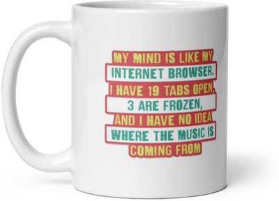 Mr UVD My Mind is Internet Browser Ceramic Coffee Mug(350 ml)
