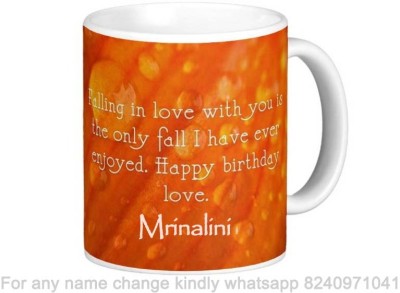 GNS Happy Birthday Gift for Mrinalini Love theme Message 080 Ceramic Coffee Mug(325 ml)