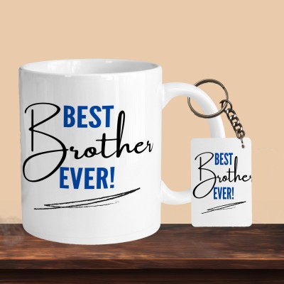 VM SHOPPING MALL Best Brother Ever R-R Ceramic Coffee Mug(330 ml, Pack of 2)