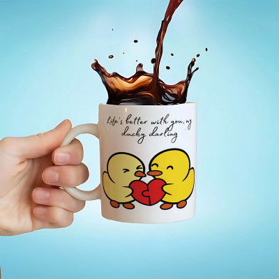 Printhorizon Good Morning Love Quote Coffee/Tea/Cup Best Valentine's Day for WifeM_202 Ceramic Coffee Mug(325 ml)