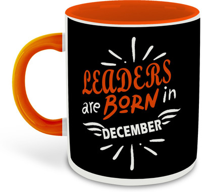 FLEXERSTYLE NEW2025-Mug LeadersarebornDEC-CM - D325 ml pack of 1 _NEW Ceramic Coffee Mug(325 ml)