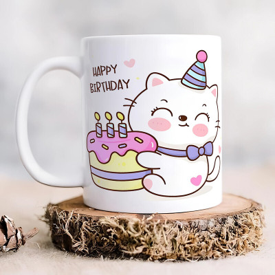 Hunter Studio Compatible Print Microwave Sace 350ml White Coffee Cup PaM_394 Ceramic Coffee Mug(325 ml)