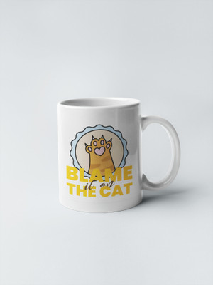 Epic Merch Blame the cat Ceramic Coffee Mug(350 ml)