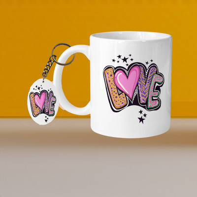 Printhorizon 101_VM Booo L-A Ceramic Coffee Mug(315 ml, Pack of 2)