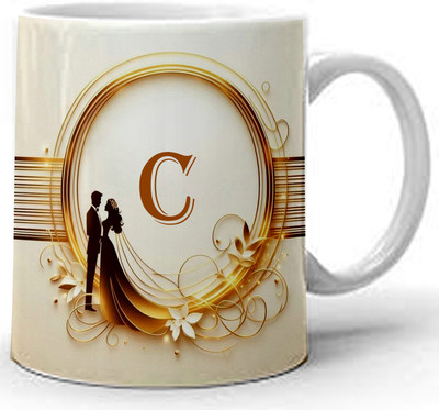 PS Sales Alphabet-09-C Ceramic Coffee Mug(350 ml)