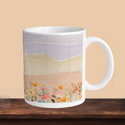 VM SHOPPING MALL Bloom Where You R Ceramic Coffee Mug(330 ml)