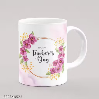 Kanantraders Happy Teacher's Day - Colorful Printed Coffee mug Gift for Teacher Ceramic Coffee Mug(330 ml)