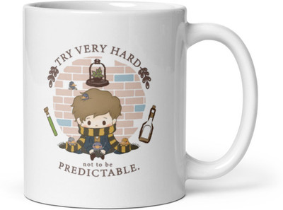 Mr UVD Try Hard Not Predictable_MUGG Ceramic Coffee Mug(350 ml)