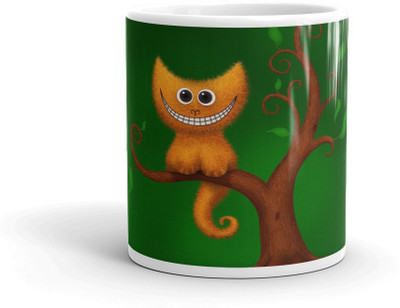 Tanisha Craft Capture Cat Tea and Coffee Cup Gift for Kids/ Cup for Friends Ceramic Coffee Mug(350 ml)
